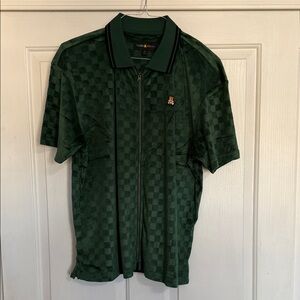 Checker Velour Zip Shirt